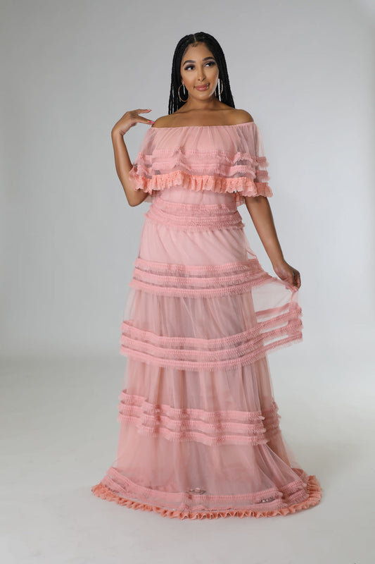 Enchanted Whispers Dress (Blush)