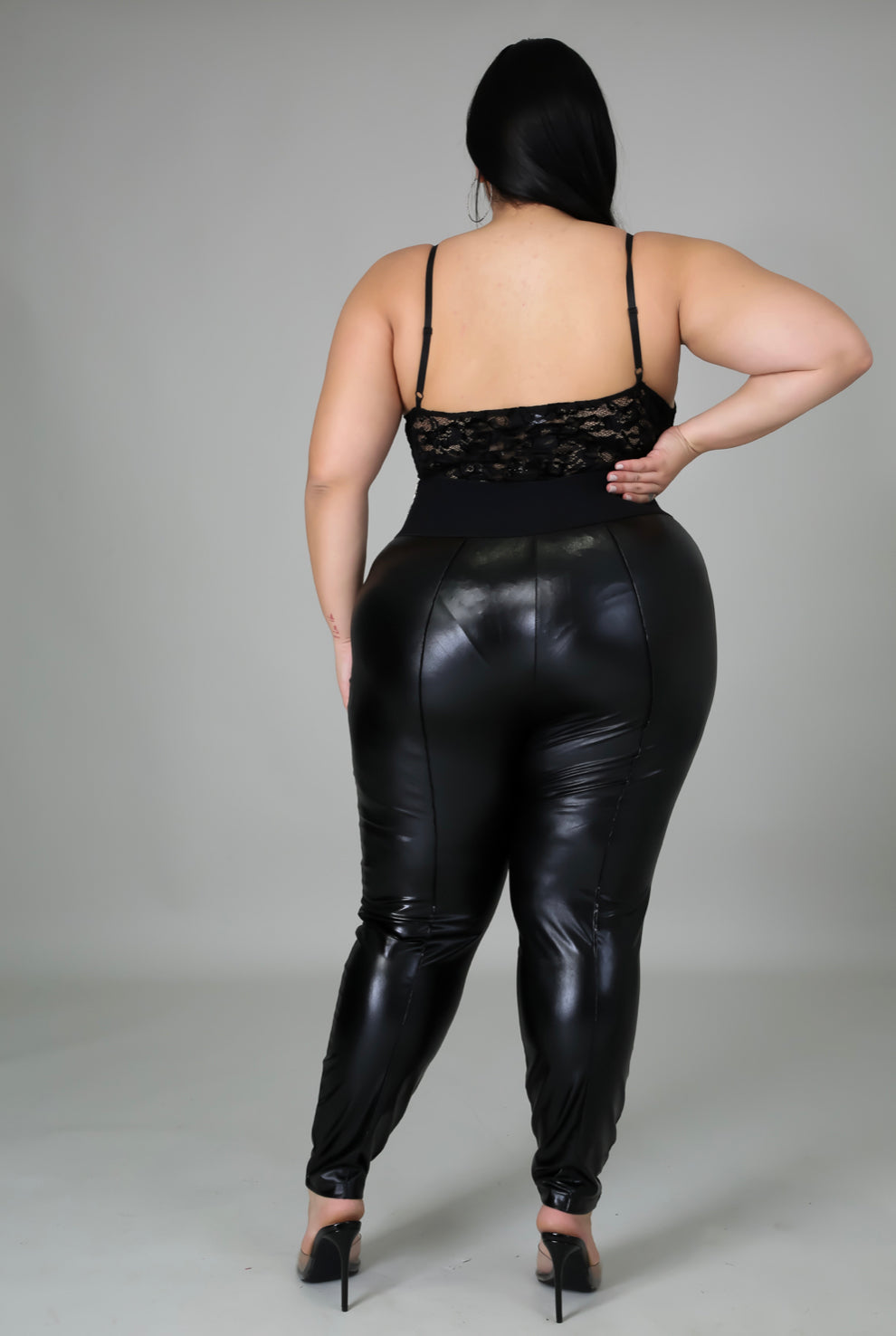 Faux leather Pants(Plus)